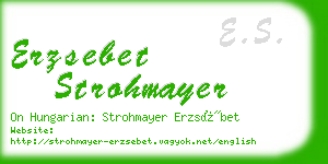 erzsebet strohmayer business card